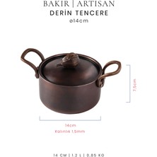 Voeux Artisan Koleksiyonu Bakır Derin Tencere 14 cm