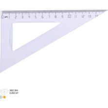 Ark Şeffaf Gönye 16 cm x 60 Derece 5 Adet