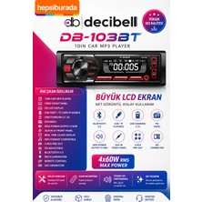 Decibell | DB-103BT | Büyük LCD Display Ekran | Oto Teyp