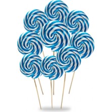 Honey Candy Balcı Şekerleme Büyük Boy Sosyete Şeker 50 Adet Mavi 28 gr Lolipop Çocuk Doğum Günü