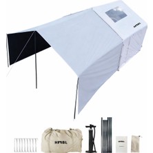 HABL 8 Kişilik 8 M² – Tenteli Gölgelikli, 4 Mevsim, Su Geçirmez 420D Oxford Kumaşlı Şişme Çadır 320*250*220CM