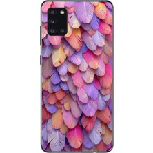 Le Balvo Samsung Galaxy A31 Uyumlu Tüylü Kalpler Baskılı Silikon Kılıf