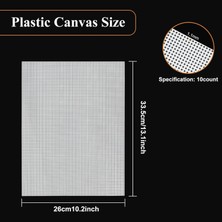 Elegantshop Plastik Kanvas Tabaka Ince Delikli(1,1 Cm) 26*33 cm