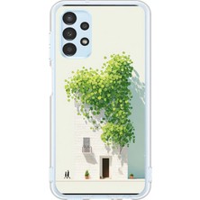 Le Balvo Samsung Galaxy A13 Uyumlu Sarmaşıklı Ev Baskılı Silikon Kılıf