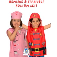 Ankitoys Hemşire & Itfaiyeci Kostüm Seti (4-6 Yaş)