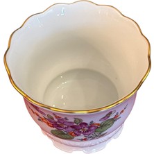 Meissen El Boyama Minik Porselen Vazo - 9,5 cm 8 cm Ölçülerinde