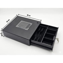 Gönül Elektronik YazarKasa / Yazar Kasa Pos Para Çekmecesi 5 Bozuk Para Bölmeli 3 Kağıt Para Bölmeli (Manuel Açılır) Pos Kaydırmaz Silikon Pad Hediyeli