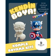 Paiplay Captain America - Boyama Seti ve Captain America Figürü 10CM