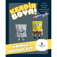 Paiplay Spongebob (Sünger Bob) - Boyama Seti ve Spongebob Figürü 10CM