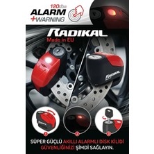 Rk9 Motosiklet Disk Kilit Alarmı 120DB Güçlendirilmiş Su Geçirmez Kilit