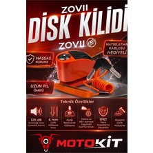ZOVII ZOVII Zt6 | Turuncu 120 Db Alarmlı Motosiklet Disk Kilidi – Hatırlatma Kablolu Çelik Güvenlik Kilidi