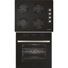 Alveus Siyah Ankastre Set GLS640S-MFA627S A Sınıfı Enerji ile Modern Tasarım ve Yüksek Performans