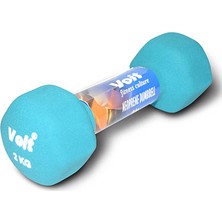 Voit Vdb-04 Altıgen Neopren Dumbell 2 Kg Mavi Ergonomik Tasarım ve Güvenli Tutuş Özellikleriyle 1VTASVDB42K-034