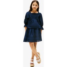 Tommy Hilfiger Embroidered Anglaise Tape Çocuk Mavi Etek