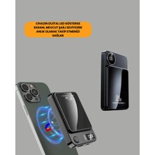 VeraGlobe Buğz 10000MAH Kapasiteli Manyetik Usb-C ve Kablosuz Powerbank W09 - Buğz