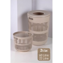 Cosiness Cosi Dekoratif Kirli Çamaşır (Oyuncak Sepeti) 60 Lt.+ Çamaşır Sepeti 22 Lt. Set