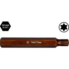 Titi 6568 Uzun Torx Bits Uç T45X75 mm (10 mm Saplı)