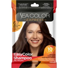 Sea Color Express Amonyaksız Şampuan Saç Boyası 30 ml 6.7 Numara Çikolata Kahve