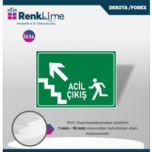 Uyarı Ikaz Levhası - Acil Çıkış Sol