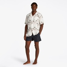 Tommy Hilfiger Bowling Print Erkek Bej Gömlek
