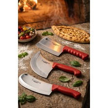 Lazbisa Silver Serisi Pide Börek Mutfak Bıçağı Salata Pizza Bıçak Kıyma Tavuk Satırı 3 Lü Set ( Mft-158 )