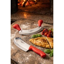 Lazbisa Silver Serisi Pizza Salata Börek Pide Bıçağı Kıyma Bıçağı 2 li Set Günlük Kullanım ( MFT-457 )