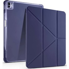 Ipad Air 13 (2024) Kılıf Kalemlikli Mars Tablet Kılıfı - Lacivert