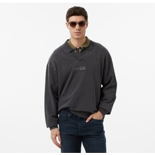 Hugo Delwy Erkek Siyah Sweatshirt