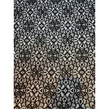 Yiğit Kumaş Siyah Dantel Kumaş - Klasik Çiçek Desenli ve Zarif Doku