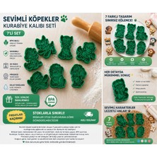 3D Boyuthane Sevimli Köpek Karakterli Kurabiye Kalıbı Seti 7’li