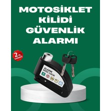 Motosiklet Scooter Bisiklet Tekerlek Disk Kilidi Alarmlı Güvenlik