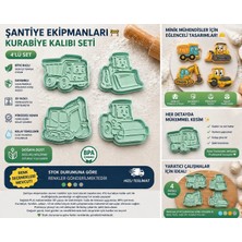 3D Boyuthane Inşaat Araçları Kurabiye Kalıbı Seti 4’lü