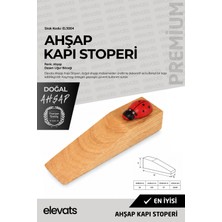 Elevats Premium Ahşap Kapı Stoperi | Dekoratif Kapı Durdurucu | Kaymaz Kapı Tutucu | Kapı Sabitleyici | EL3004