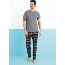 Aydoğan Erkek Kısa Kol Modal Pijama Takımı 250152 Gri