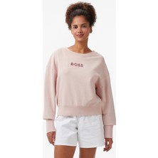 Boss Elay Stonebadge Kadın Pembe Sweatshirt