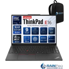 Lenovo Thinkpad E16 Gen2 Intel Core Ultra 5 125U 32 GB Ddr5 4 Tb SSD 16" Wuxga IPS Windows 11 Pro Taşınabilir Bilgisayar 21MA003RNP12
