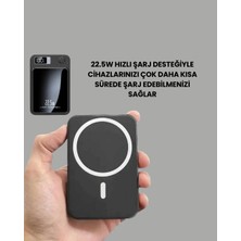 VeraGlobe Buğz 10000MAH Kapasiteli Manyetik Usb-C ve Kablosuz Powerbank W09 - Buğz