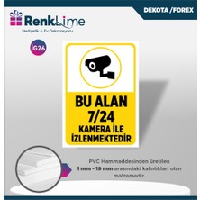 Uyarı Ikaz Levhası - Bu Alan 7/24 Kamera Ile Izlenmektedir