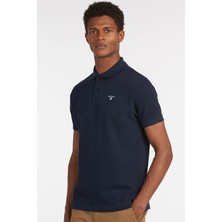 Barbour Tartan Pique Polo Shirt NY31 Navy
