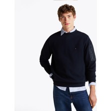 Tommy Hilfiger Erkek Mavi Sweatshirt