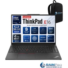Lenovo Thinkpad E16 Gen2 Intel Core Ultra 5 125U 96 GB Ddr5 4 Tb SSD 16" Wuxga IPS Windows 11 Pro Taşınabilir Bilgisayar 21MA003RNP32