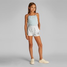 Calvin Klein Metallic Çocuk Beyaz Şort