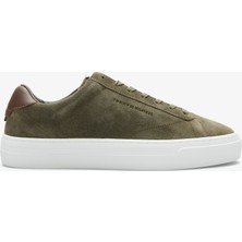 Tommy Hilfiger Premium Cupsole Suede Erkek Haki Sneaker