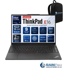 Lenovo Thinkpad E16 Gen2 Intel Core Ultra 5 125U 16 GB Ddr5 2 Tb SSD 16" Wuxga IPS Windows 11 Pro Taşınabilir Bilgisayar 21MA003RNP03