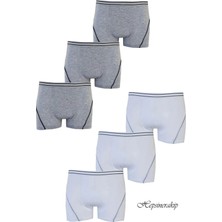 Hepsine Rakip 6lı Erkek Çocuk Likralı Pamuklu Boxer Kaliteli Iç Çamaşır