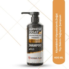 ARMOR COAT Köpek & Kedi Şampuanı – Hindistan Cevizi Yağı Özlü, Hipoalerjenik, Doğal İçerikli, Parlaklık ve Tüy Bakımı Sağlayan Pet Şampuanı 400 ml