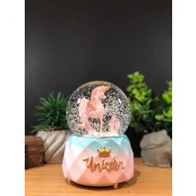 Çiko Toys Unicorn Kanatlı Atlı Büyük Boy Kar Küresi Kendinden Püskürtmeli Işıklı ve Müzikli