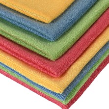 Spark Mikrofiber Temizlik Bezi 40 x 40 cm Hızlı Kuruma Özelliği ile 4'lü Paket Mavi Renk