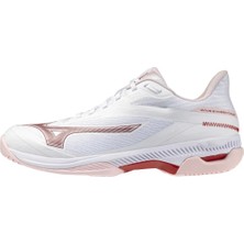 Mizuno Wave Exceed Court Ac Kadın Tenis Ayakkabısı Beyaz / Kırmızı