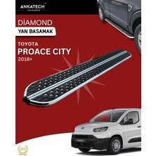 Ankatech Toyota Proace City Kısa Şase diamond krom Yan Basamak 203 cm 2018 Üzeri